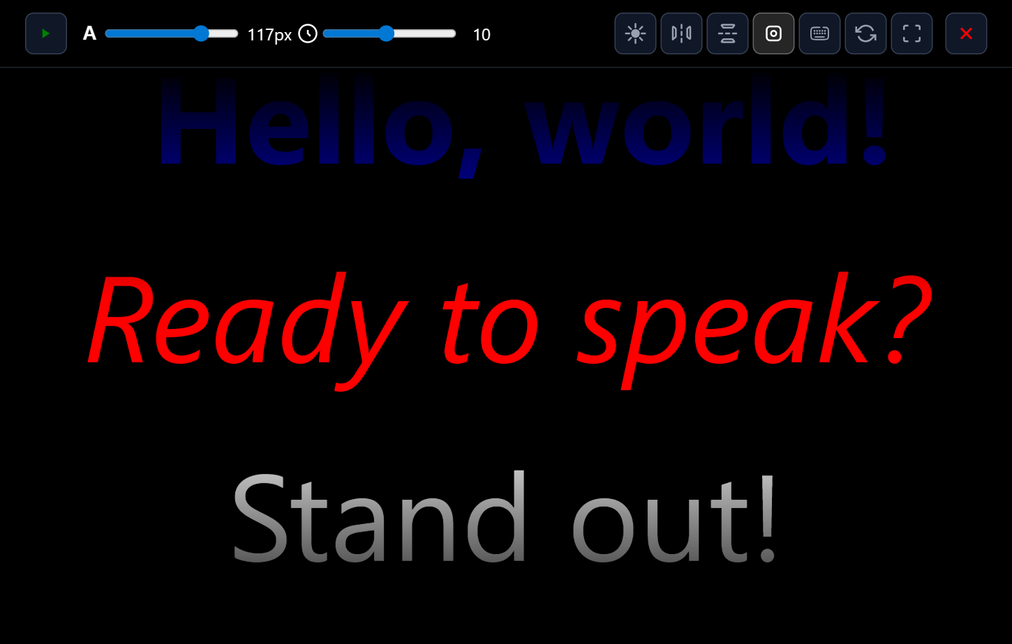 Nanoprompter - Online teleprompter for free - screenshoot